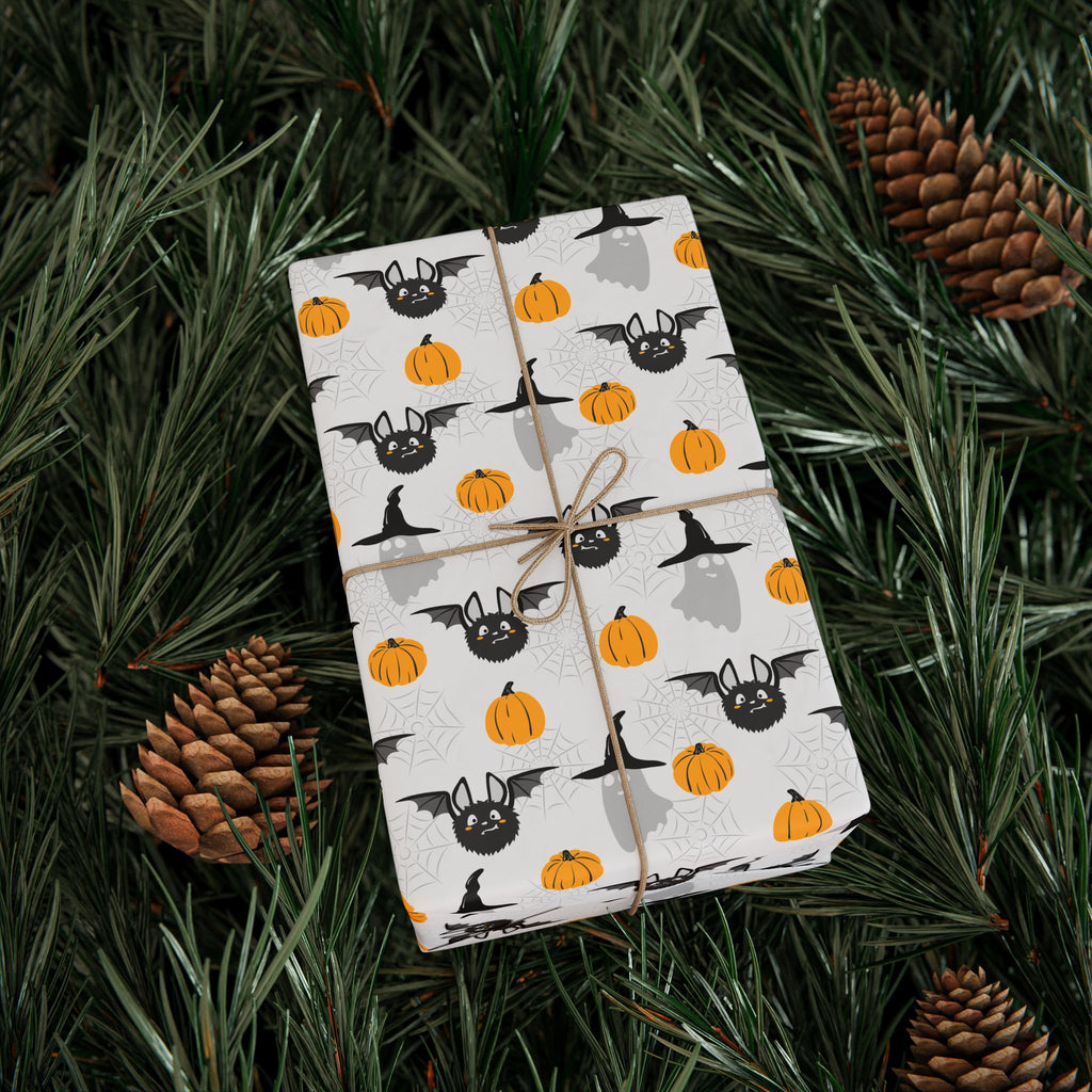 Halloween Witchy Ghosts Wrapping Paper | Holiday Gift Wrapping Paper Roll