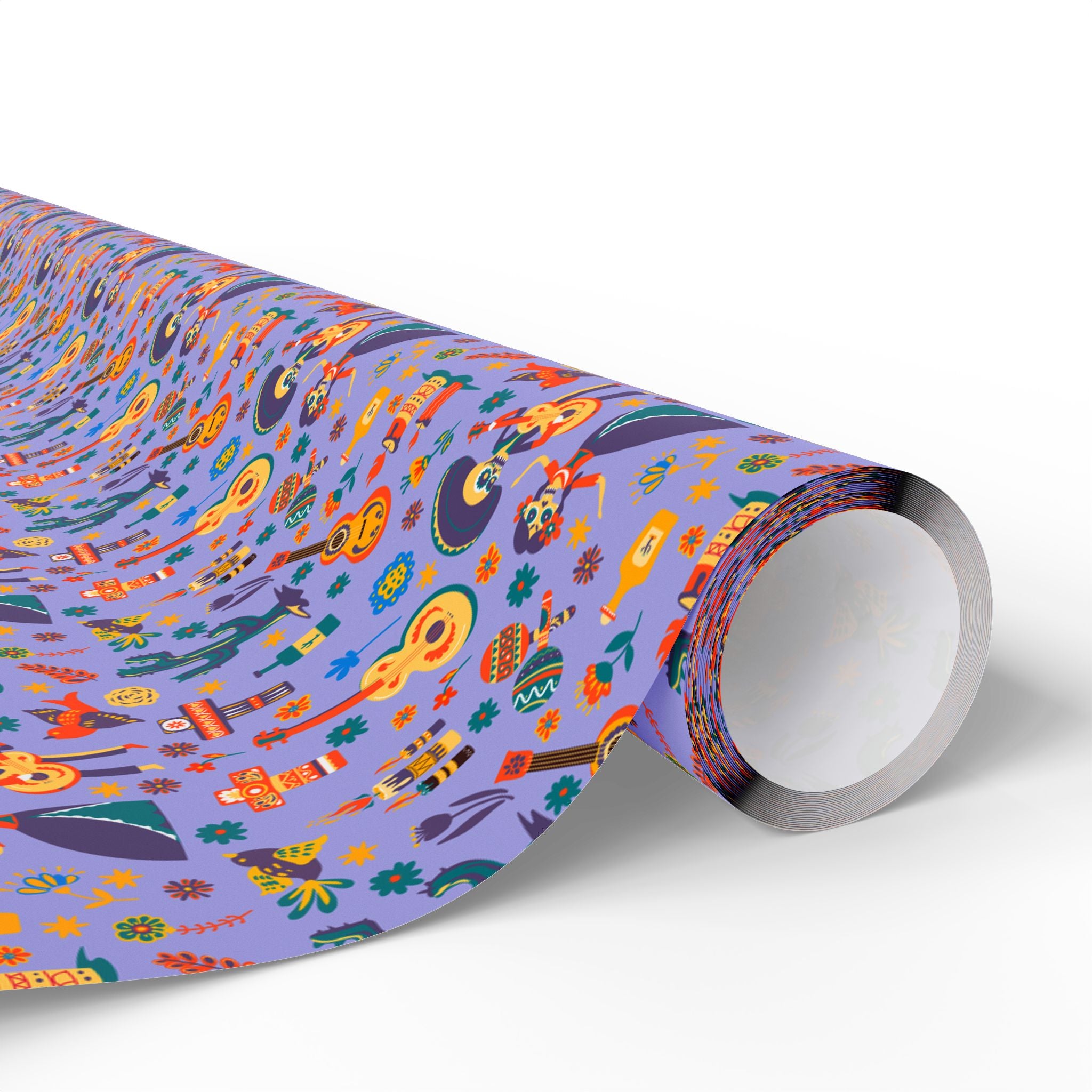 Day of the Dead Mariachi Bones Wrapping Paper | Holiday Gift Wrapping Paper Roll