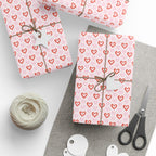 Valentine's Day Pastel Pinks Wrapping Paper | Holiday Gift Wrapping Paper Roll