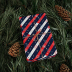 4th of July Colorblock Stripes Wrapping Paper | Holiday Gift Wrapping Paper Roll