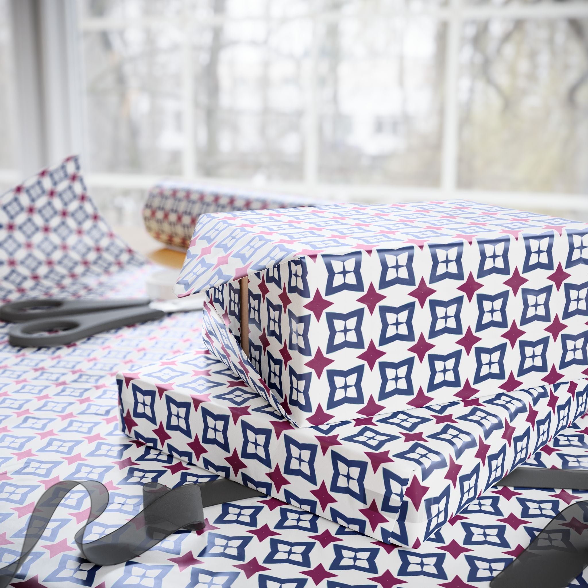 Geometric Design 013 Wrapping Paper - Holiday Gift Wrapping Paper Roll