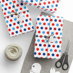 4th of July Liberty Polka Dots Wrapping Paper | Holiday Gift Wrapping Paper Roll