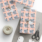 Father's Day Circle Greetings Wrapping Paper - Holiday Gift Wrapping Paper Roll
