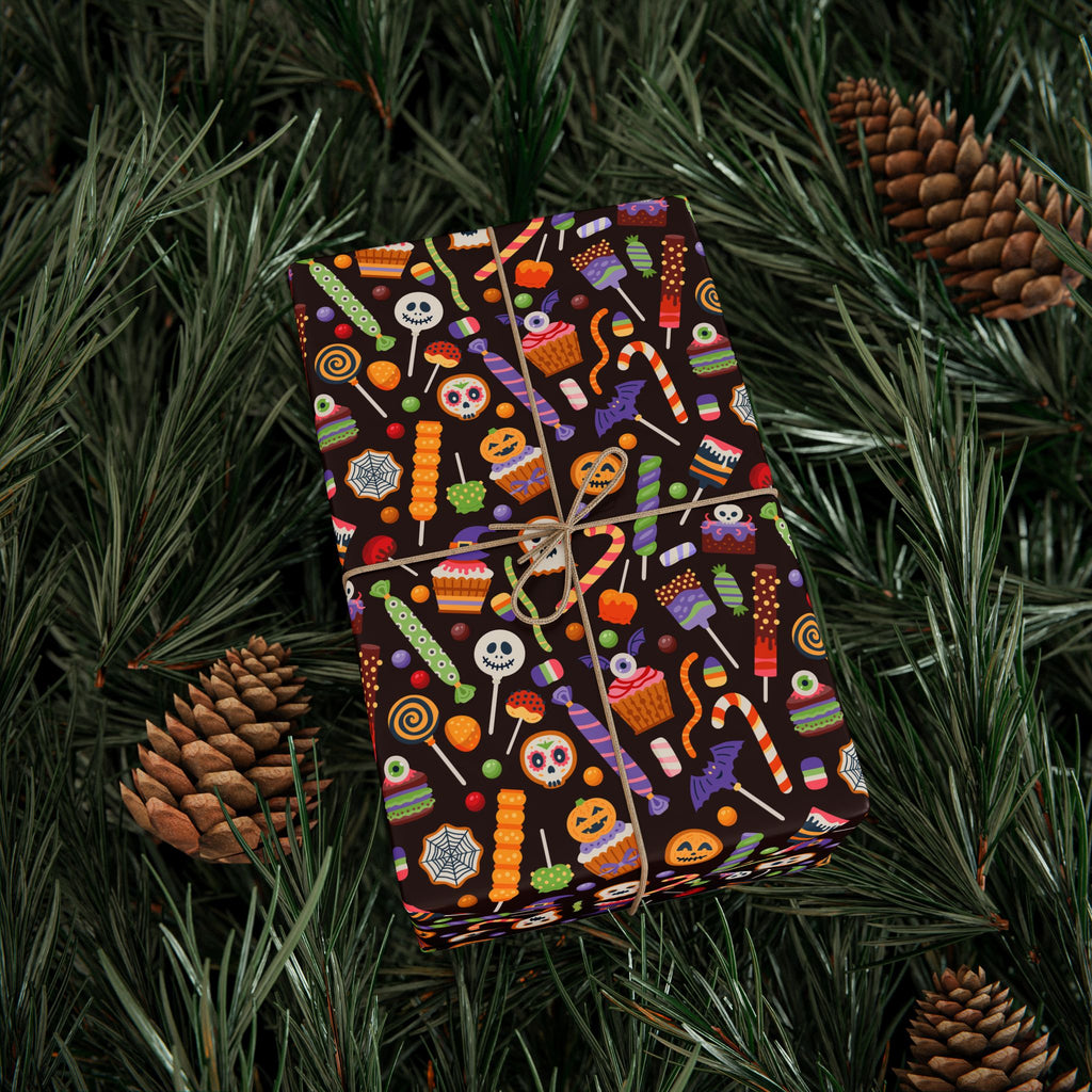Halloween Freaky Candy Wrapping Paper | Holiday Gift Wrapping Paper Roll