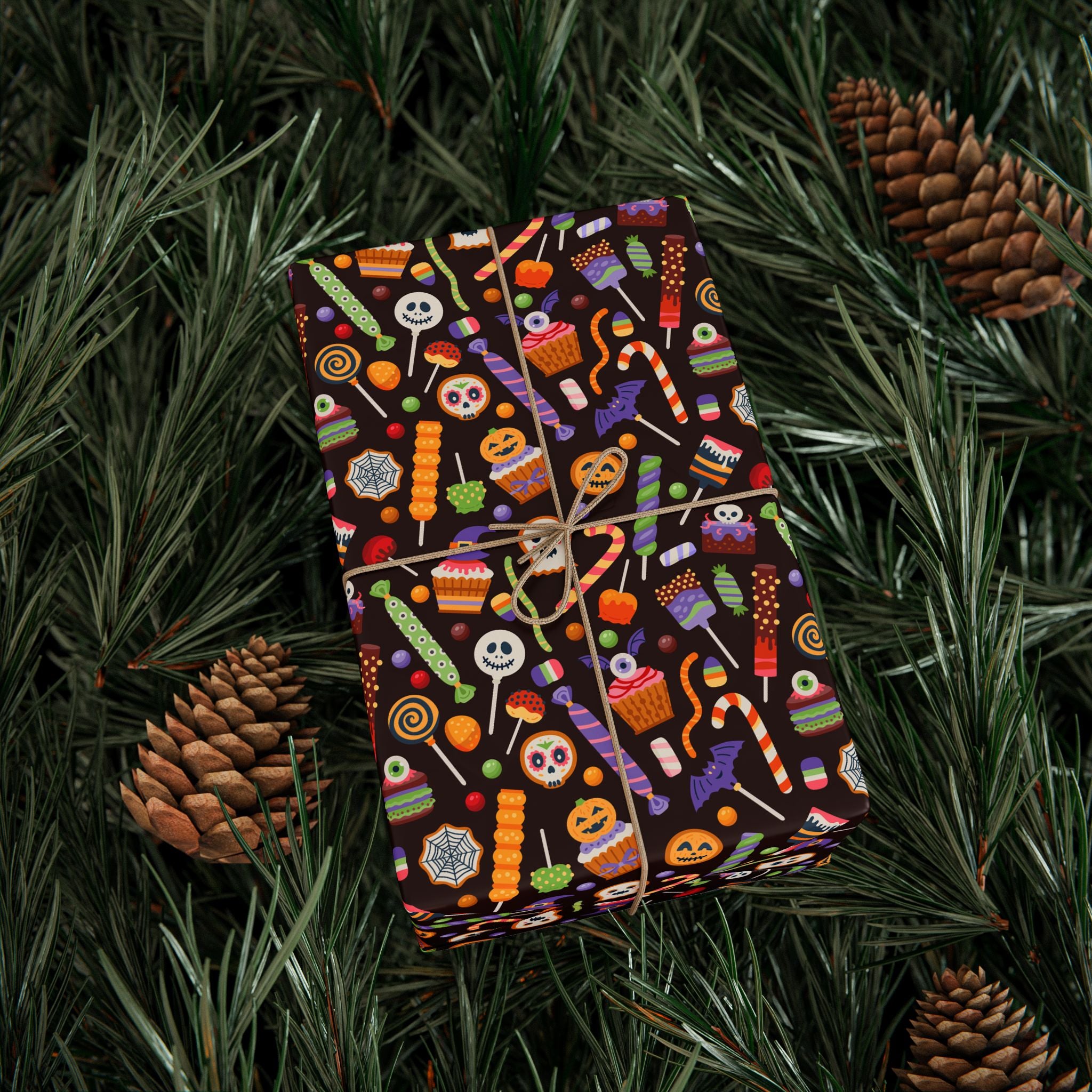 Halloween Freaky Candy Wrapping Paper | Holiday Gift Wrapping Paper Roll