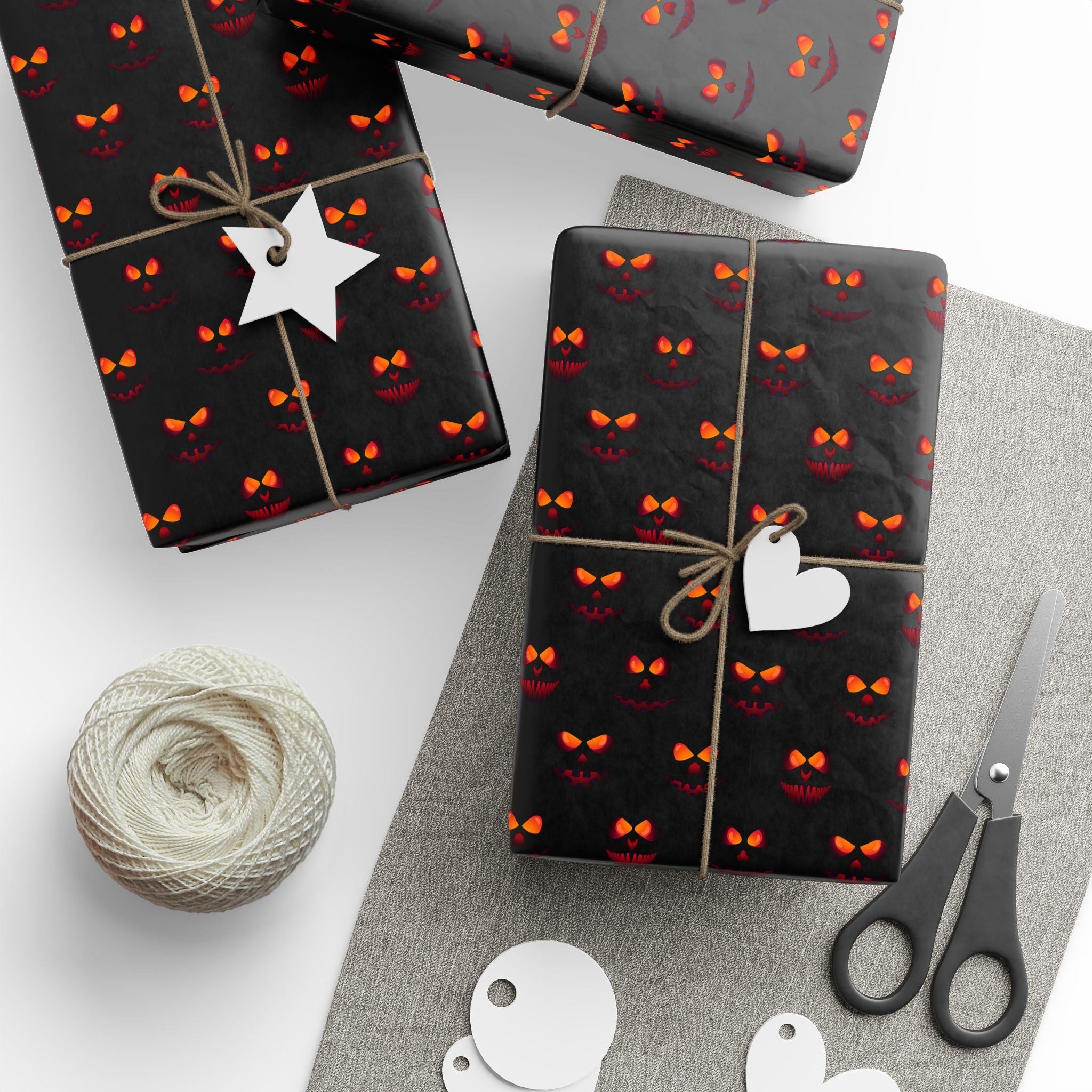 Halloween Evil Jack Wrapping Paper | Holiday Gift Wrapping Paper Roll