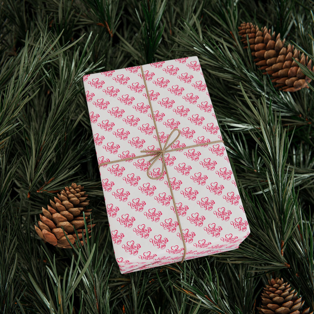 Mother's Day Cursive Script Wrapping Paper - Holiday Gift Wrapping Paper Roll