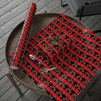 Christmas Ugly Red & Black Reindeer Wrapping Paper | Holiday Gift Wrapping Paper Roll