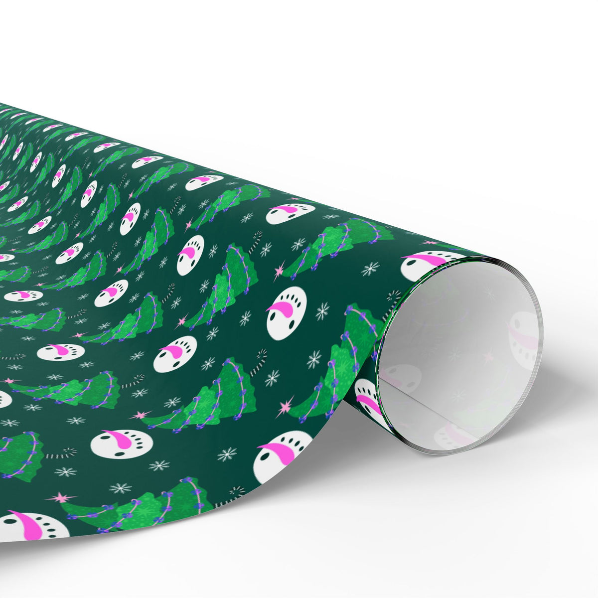 Christmas Carrot Nosed Snowman Wrapping Paper | Holiday Gift Wrapping Paper Roll