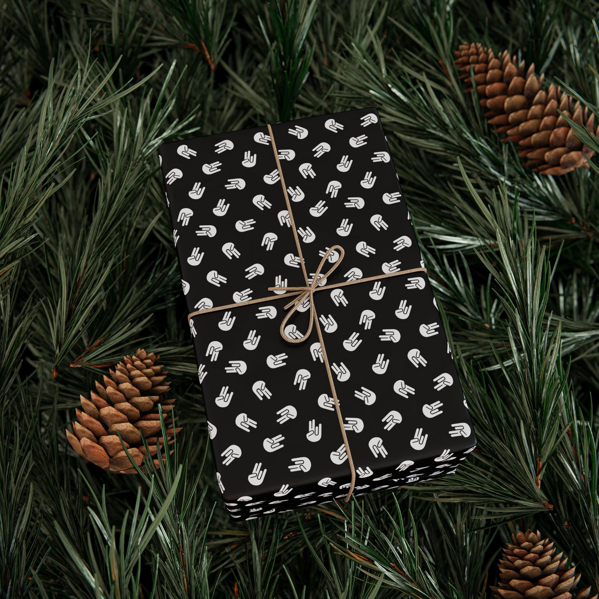 NSFW "The Shocker" on Black Wrapping Paper - Holiday Gift Wrapping Paper Roll