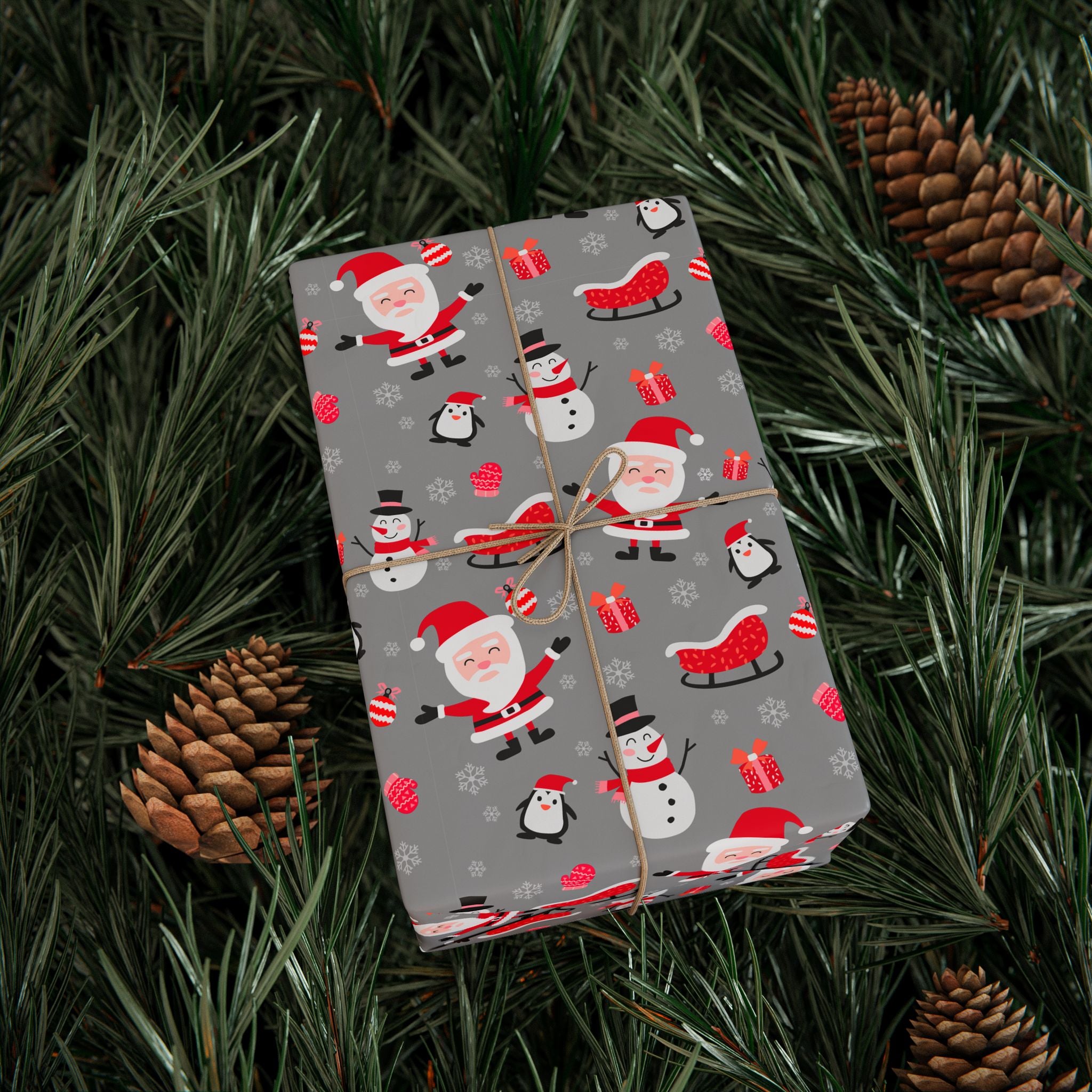 Christmas Santa And His Sleigh Wrapping Paper | Holiday Gift Wrapping Paper Roll