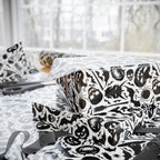 Halloween Black & White Bats Wrapping Paper | Holiday Gift Wrapping Paper Roll