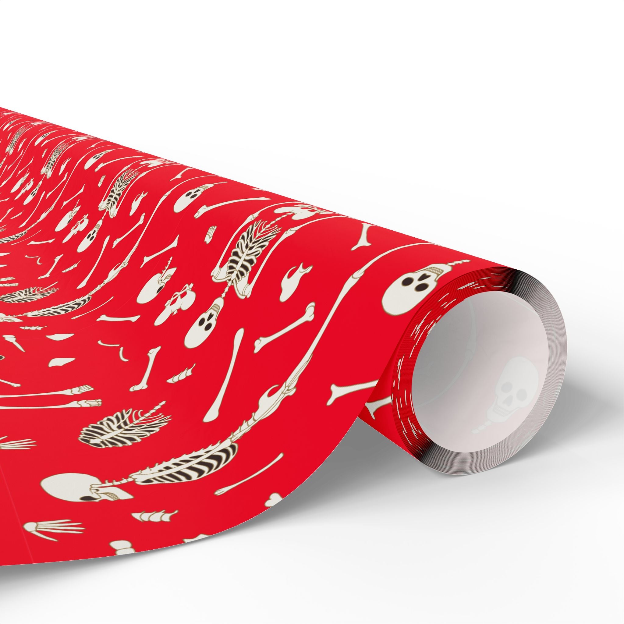 Halloween Dancing Skeletons Wrapping Paper | Holiday Gift Wrapping Paper Roll