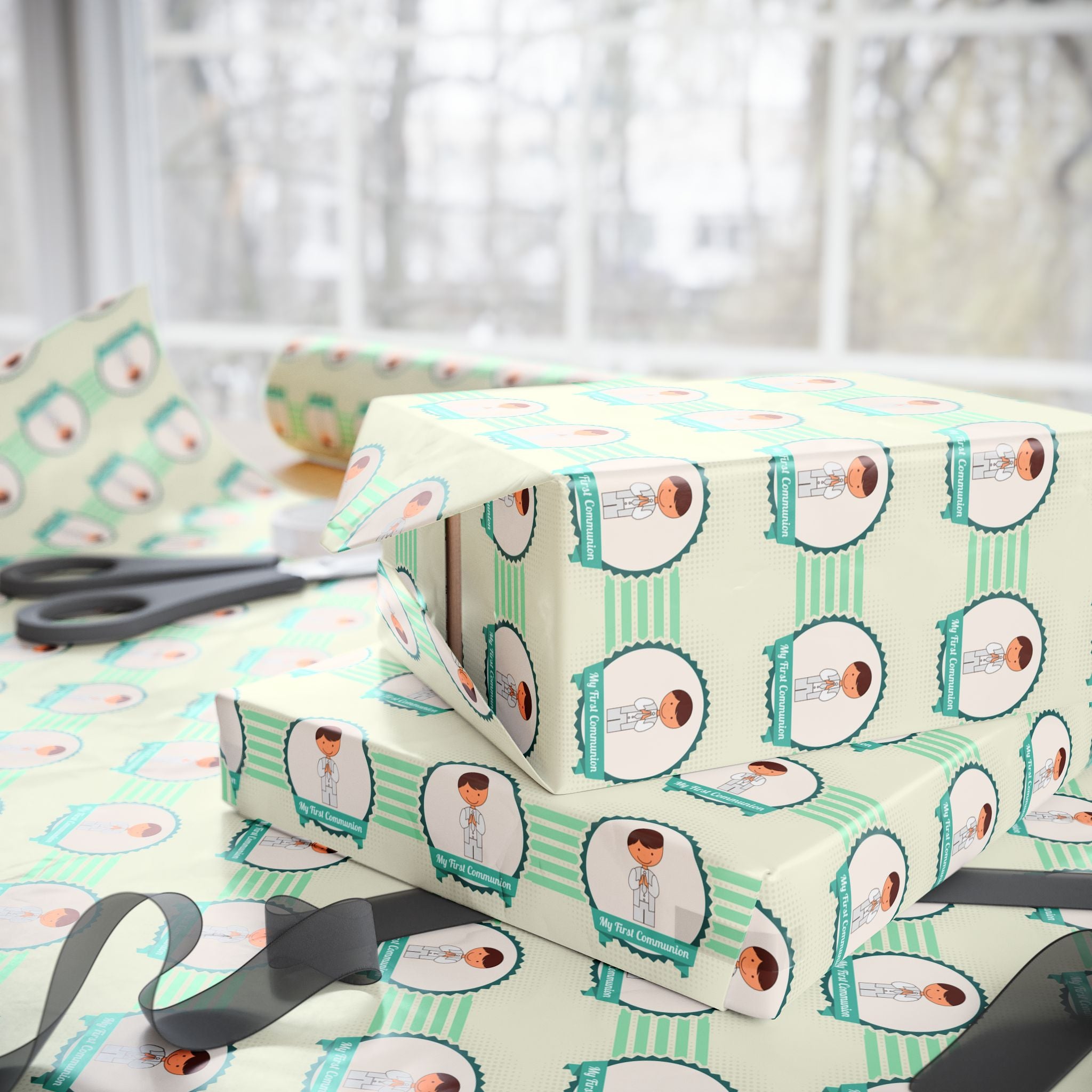 Religious Icons Wrapping Paper Design 004 - Holiday Gift Wrapping Paper Roll