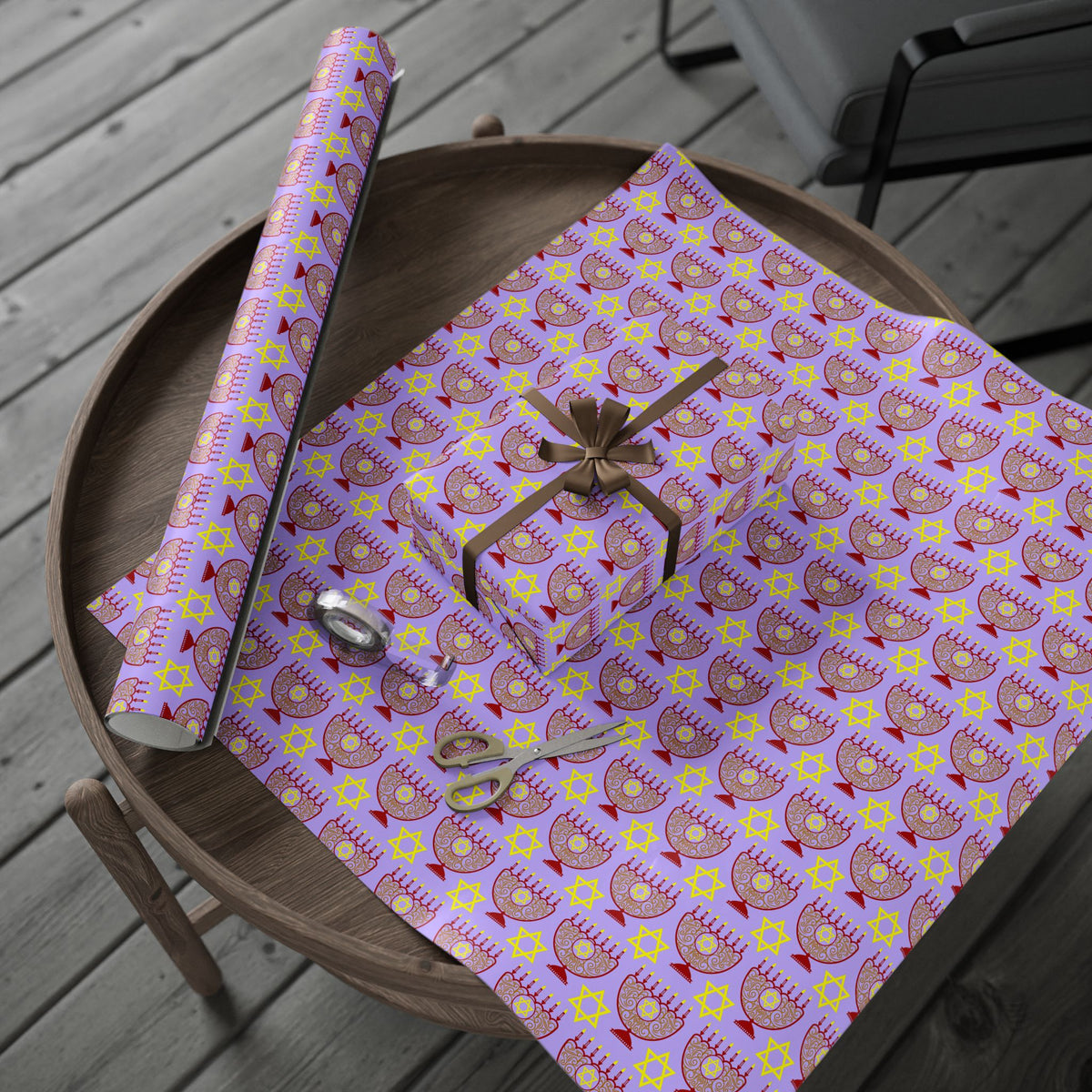Hanukkah Holiday Poster Wrapping Paper | Holiday Gift Wrapping Paper Roll