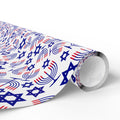 Hanukkah Red Collage Wrapping Paper | Holiday Gift Wrapping Paper Roll