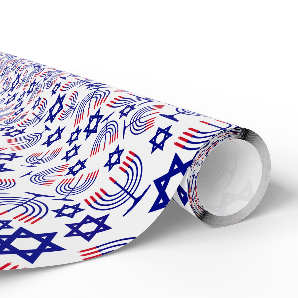 Hanukkah Red Collage Wrapping Paper | Holiday Gift Wrapping Paper Roll