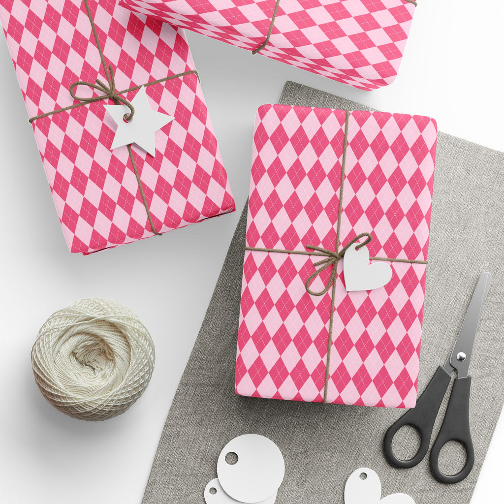 Argyle Design 023 Wrapping Paper - Holiday Gift Wrapping Paper Roll