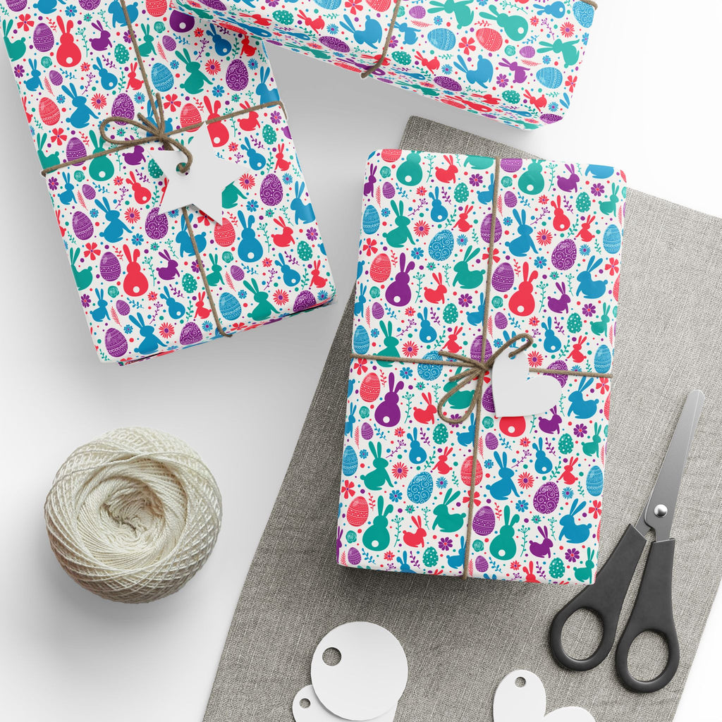 Easter Pastel Bunnies Wrapping Paper | Holiday Gift Wrapping Paper Roll