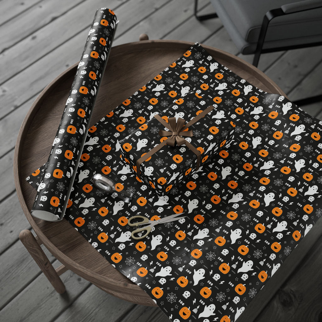 Halloween Haunted Pumpkins Wrapping Paper | Holiday Gift Wrapping Paper