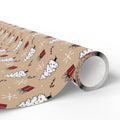 Christmas White Snowy Trees Wrapping Paper | Holiday Gift Wrapping Paper Roll