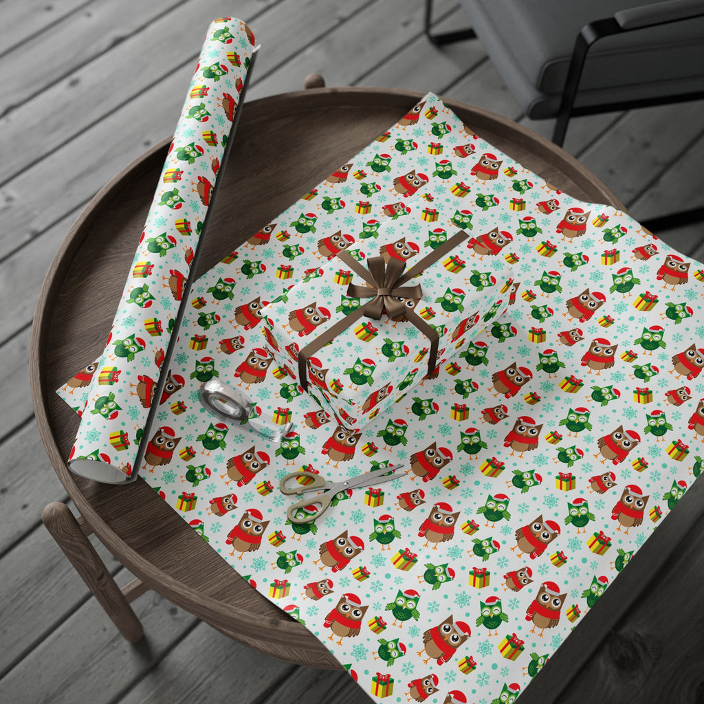 Christmas Holiday Hoot Wrapping Paper | Holiday Gift Wrapping Paper Roll