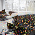 Hanukkah Dark Colors Wrapping Paper | Holiday Gift Wrapping Paper Roll