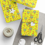 Day of the Dead Glamorous Yellow Sugar Skulls Wrapping Paper | Holiday Gift Wrapping Paper Roll