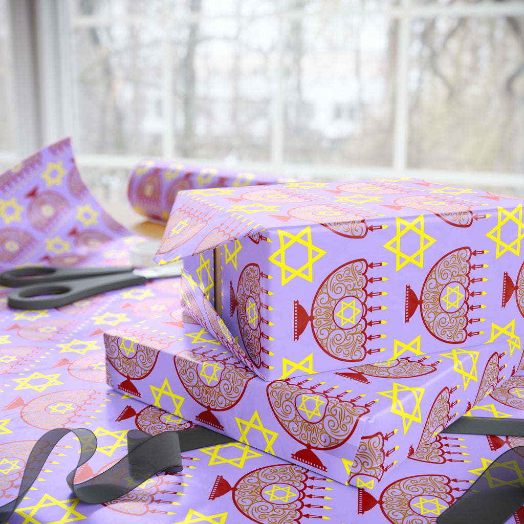 Hanukkah Holiday Poster Wrapping Paper | Holiday Gift Wrapping Paper Roll