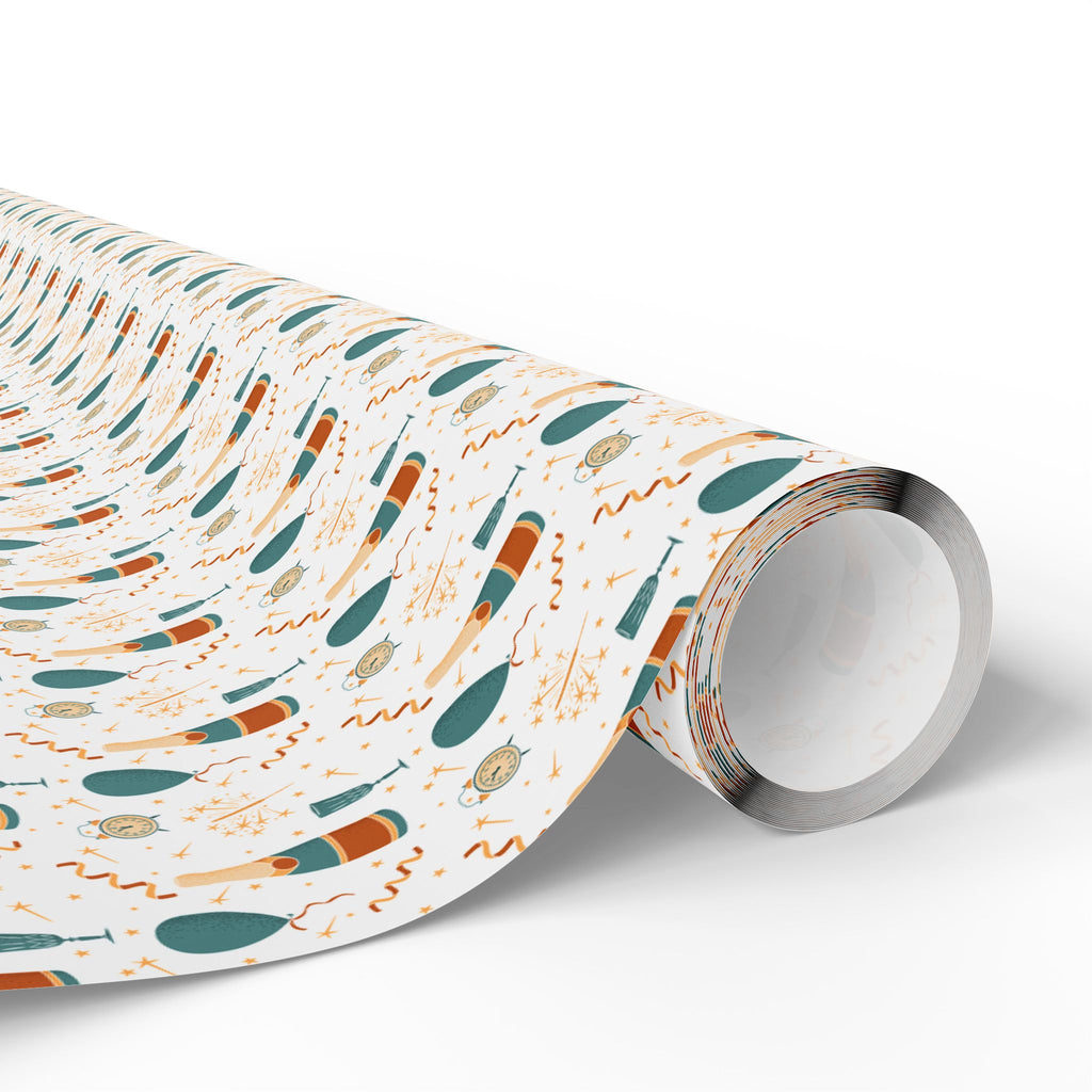 New Year's Traditions Wrapping Paper - Holiday Gift Wrapping Paper Roll