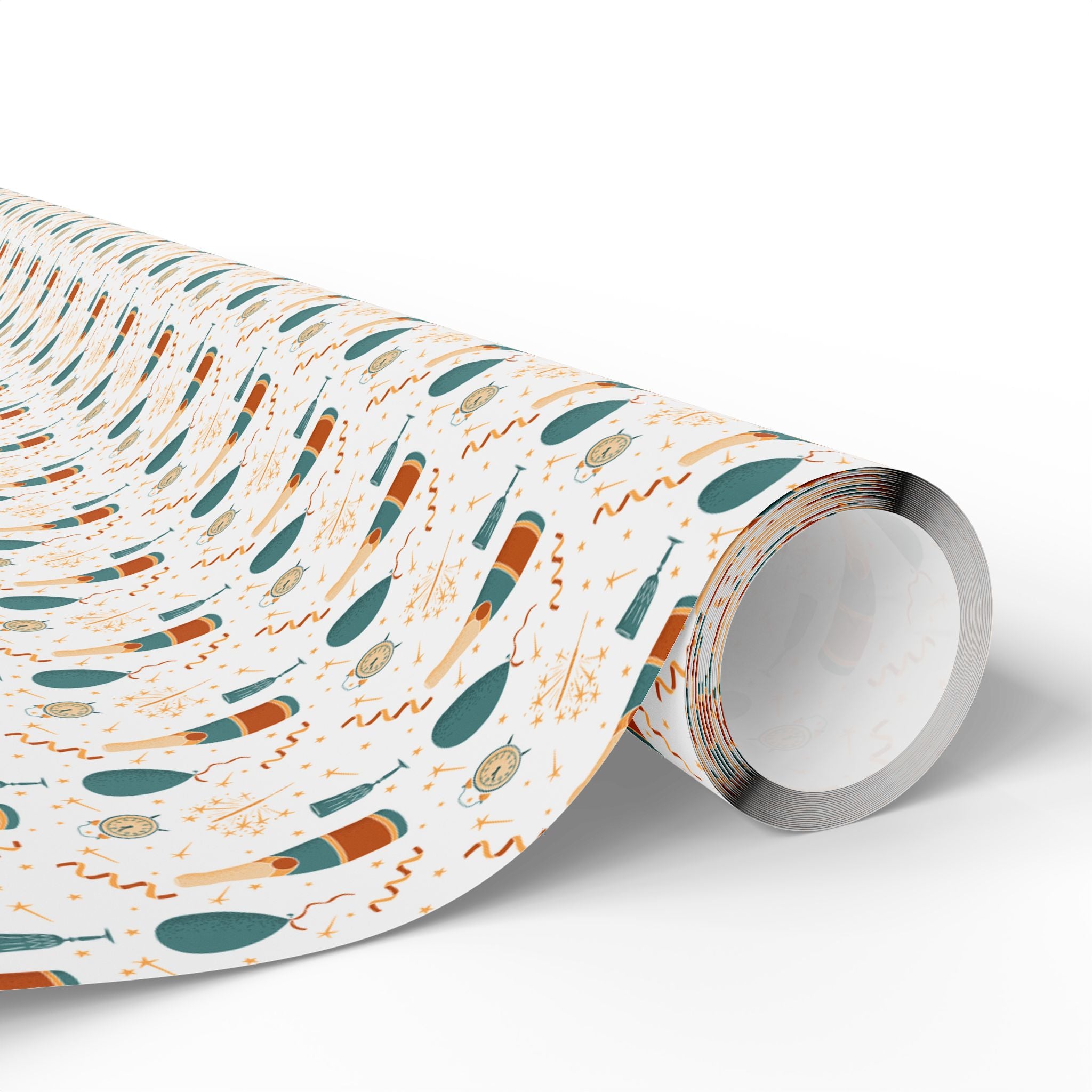 New Year's Traditions Wrapping Paper - Holiday Gift Wrapping Paper Roll