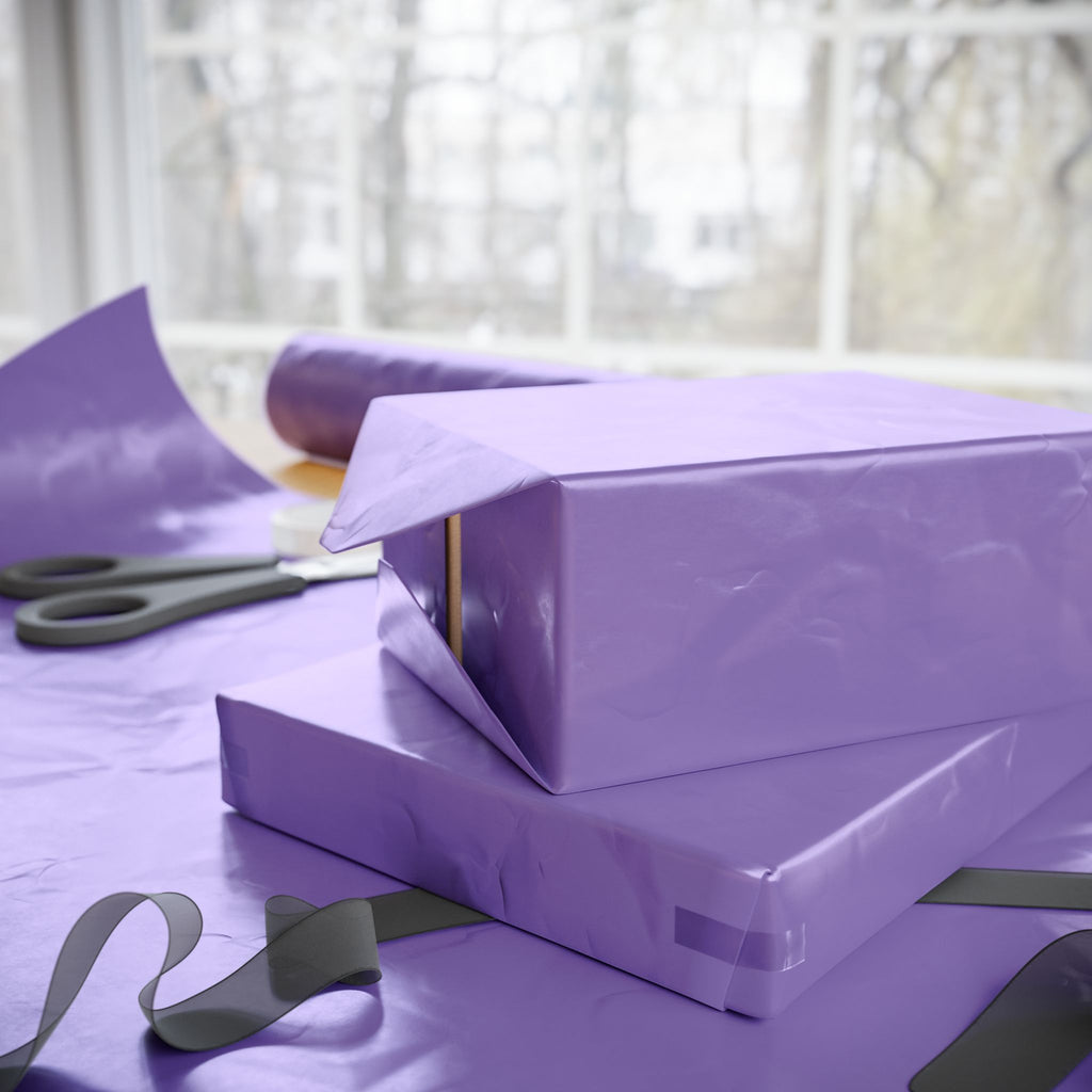 Solid Light Purple Wrapping Paper - Holiday Gift Wrapping Paper Roll