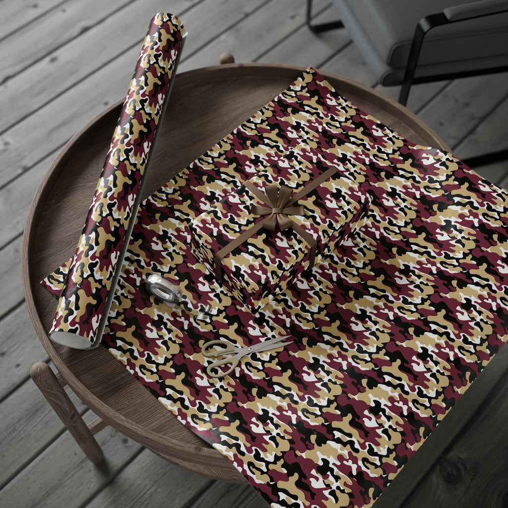 Florida State Seminoles Inspired Camoflauge Wrapping Paper - Holiday Gift Wrapping Paper Roll