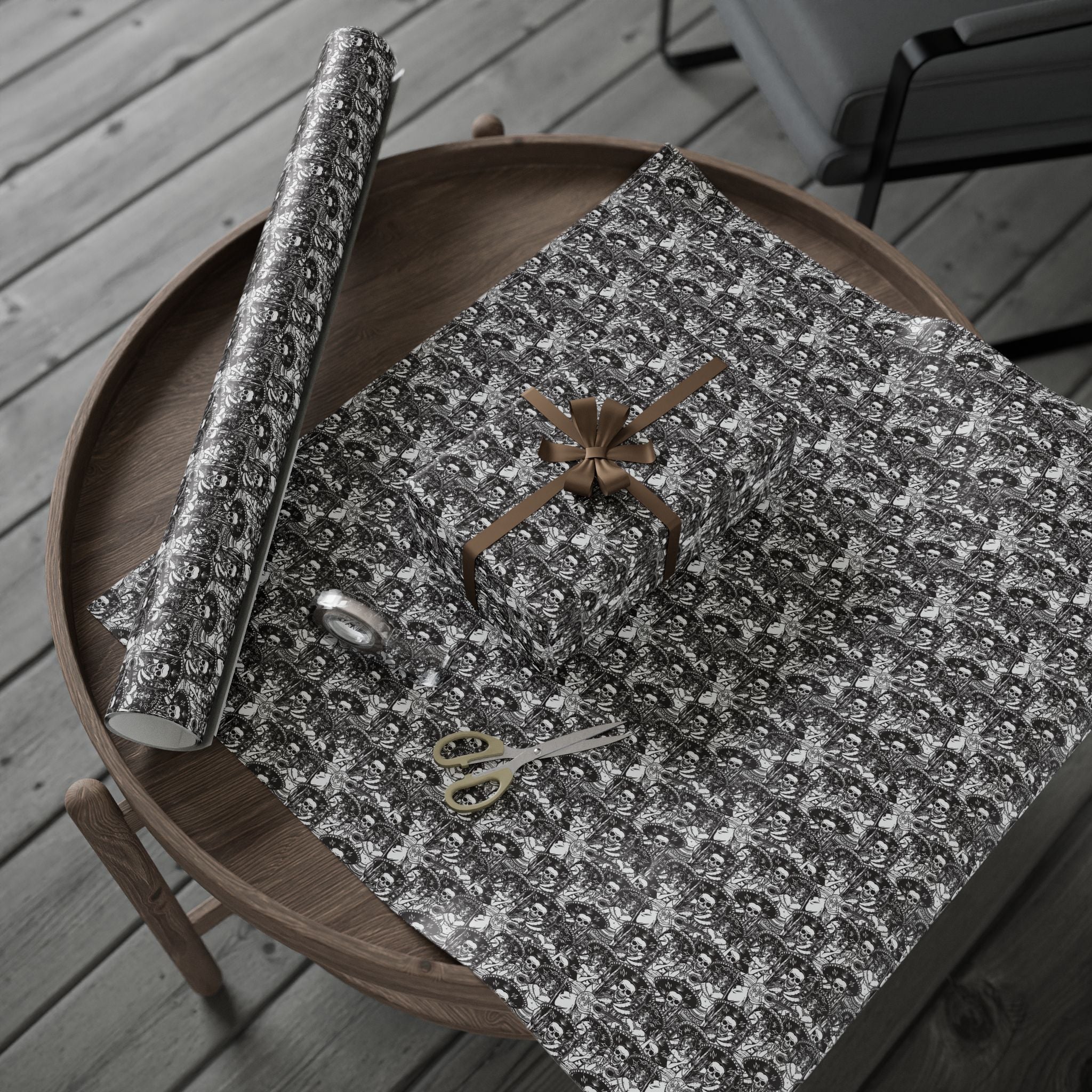 Day of the Dead Catrina and Friends Wrapping Paper | Holiday Gift Wrapping Paper Roll