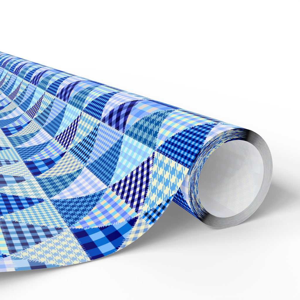 Hanukkah Patchwork Wrapping Paper | Holiday Gift Wrapping Paper Roll