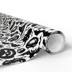 Halloween Black & White Bats Wrapping Paper | Holiday Gift Wrapping Paper Roll