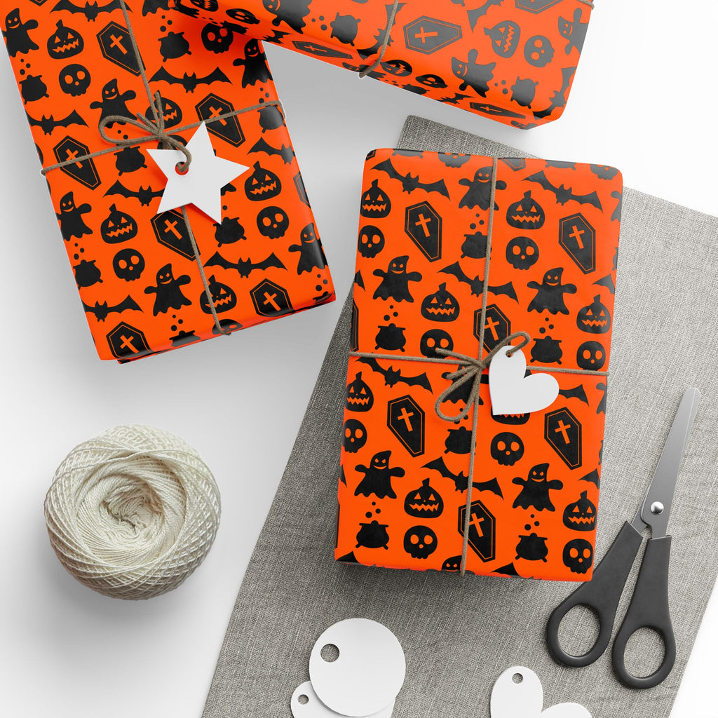 Halloween Holy Coffins Wrapping Paper | Holiday Gift Wrapping Paper