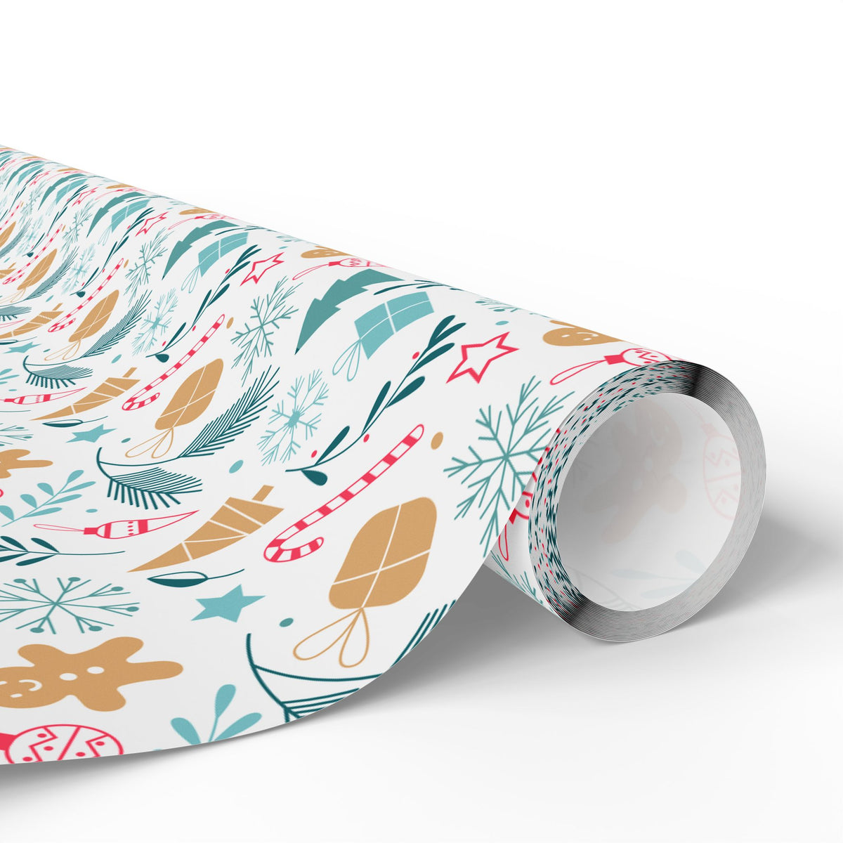Christmas Geometric Winter Wrapping Paper | Holiday Gift Wrapping Paper Roll
