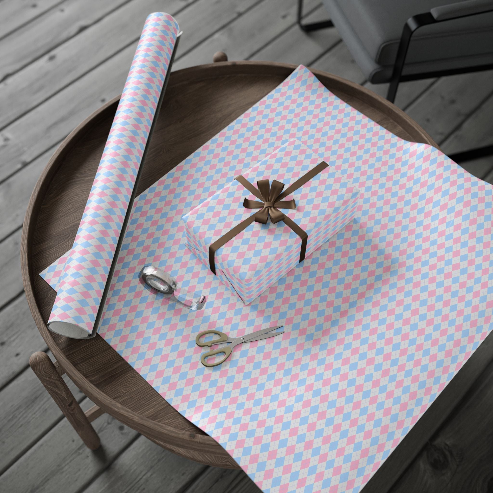 Argyle Design 015 Wrapping Paper - Holiday Gift Wrapping Paper Roll