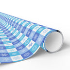 Christmas Checkered Snowflakes Wrapping Paper | Holiday Gift Wrapping Paper Roll