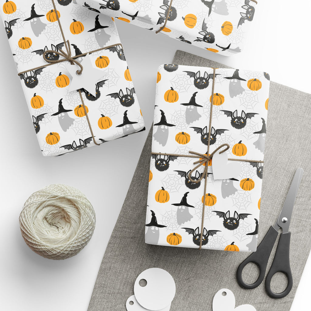 Halloween Witchy Ghosts Wrapping Paper | Holiday Gift Wrapping Paper Roll