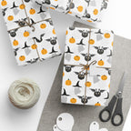 Halloween Witchy Ghosts Wrapping Paper | Holiday Gift Wrapping Paper Roll