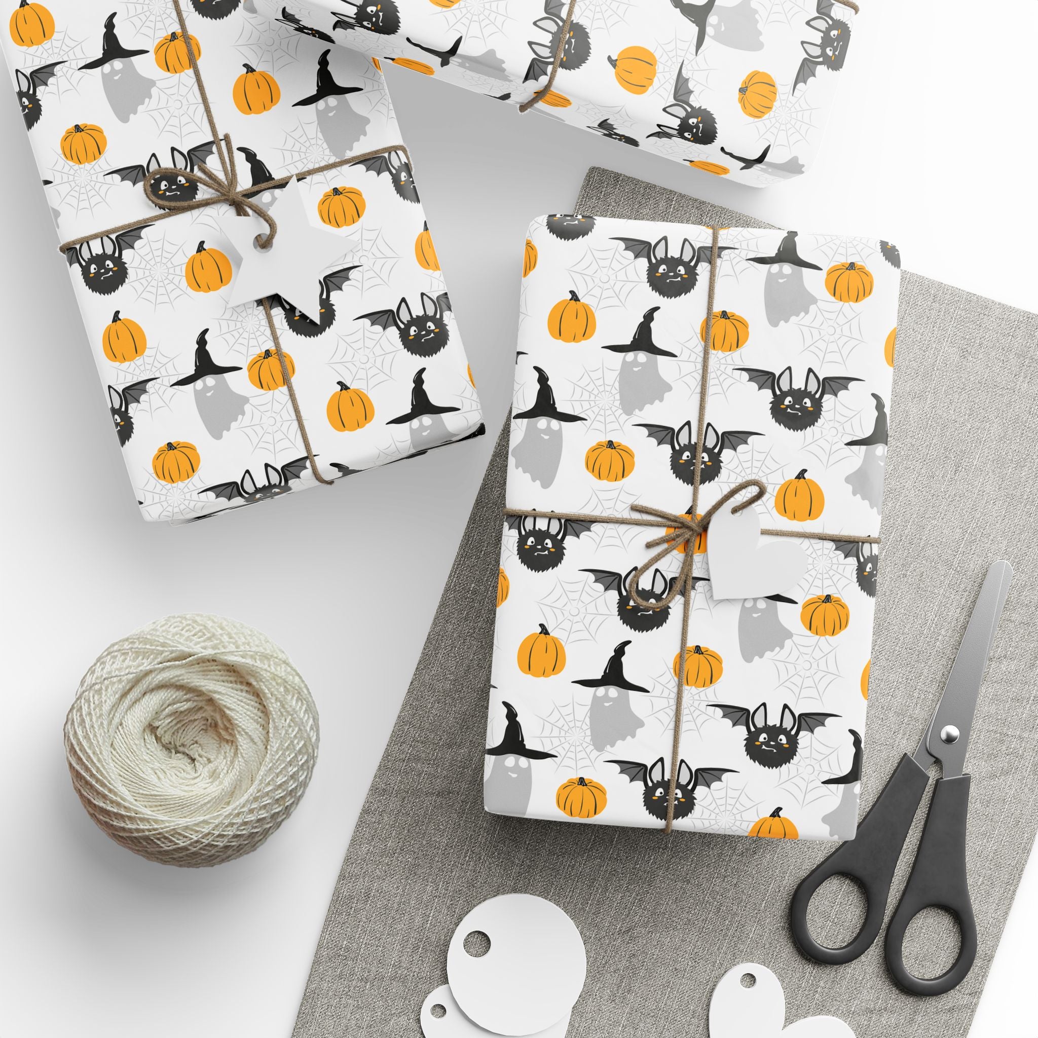 Halloween Witchy Ghosts Wrapping Paper | Holiday Gift Wrapping Paper Roll