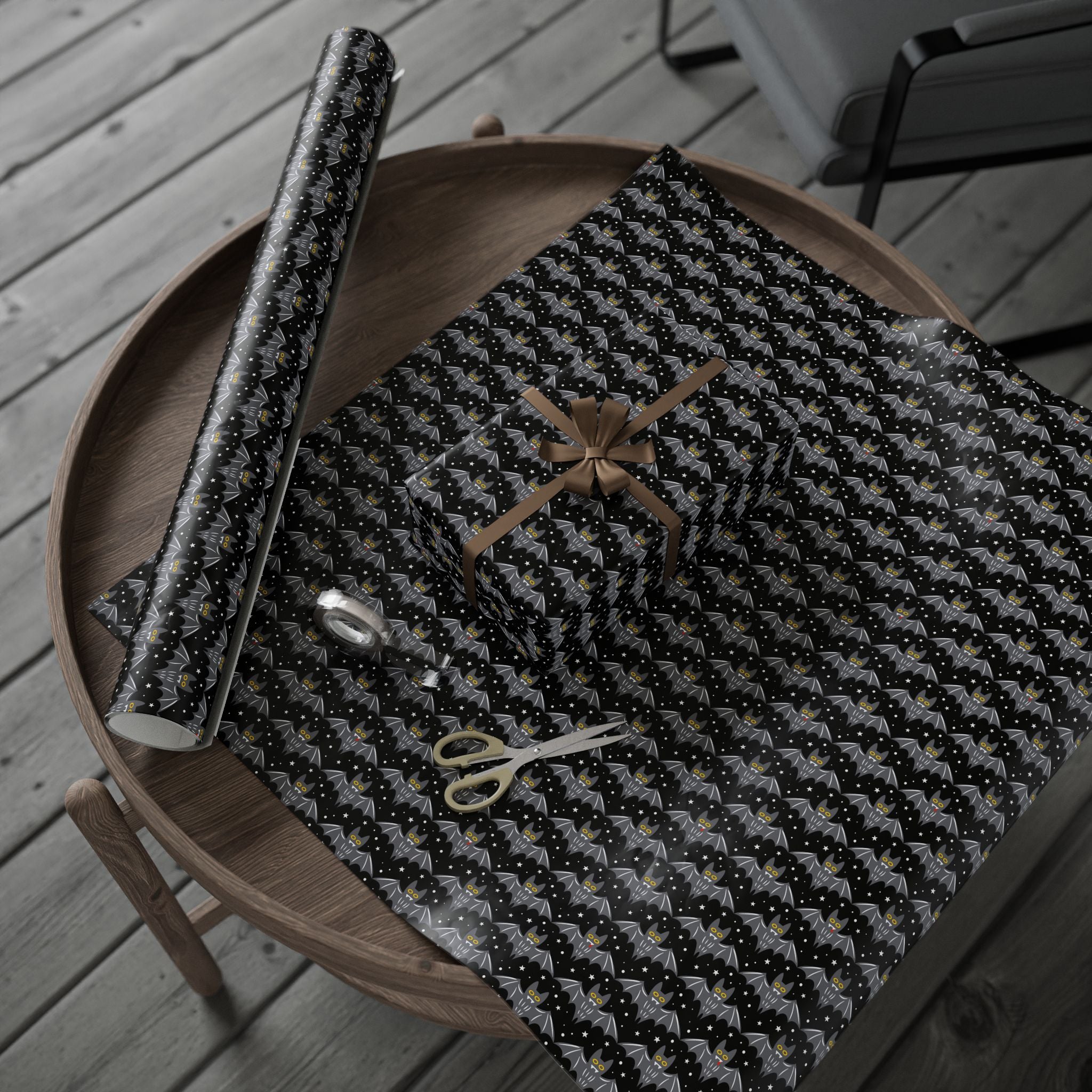 Halloween Whimsical Backs Wrapping Paper | Holiday Gift Wrapping Paper Roll