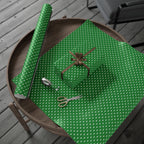NSFW Friendly Hello Middle Finger on Green Wrapping Paper - Holiday Gift Wrapping Paper Roll