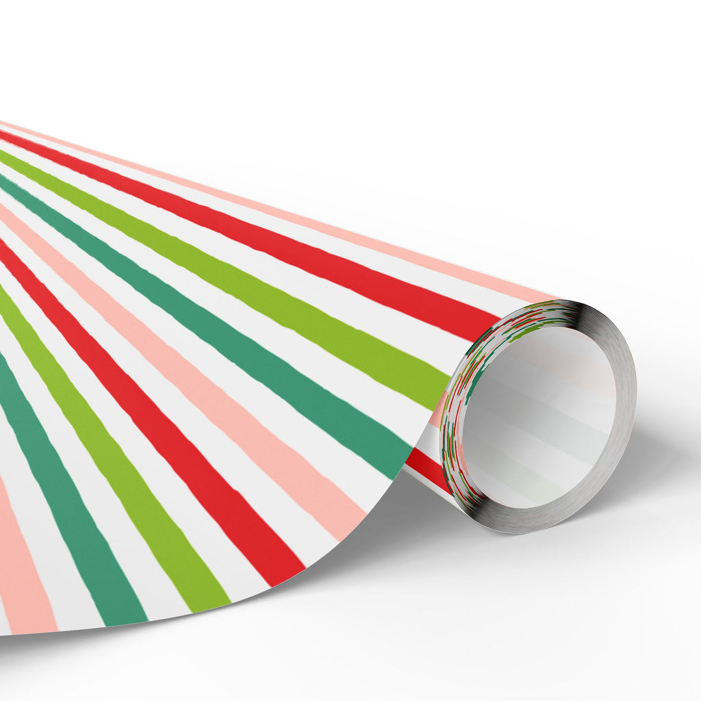 Stripe Design 001 Wrapping Paper - Holiday Gift Wrapping Paper Roll