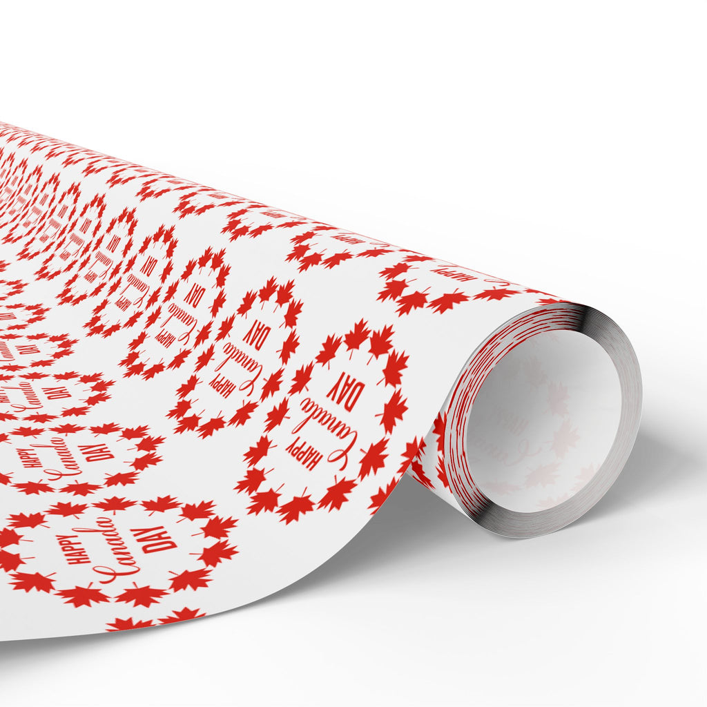 Canada Day Circle of Leaves Wrapping Paper - Holiday Gift Wrapping Paper Roll
