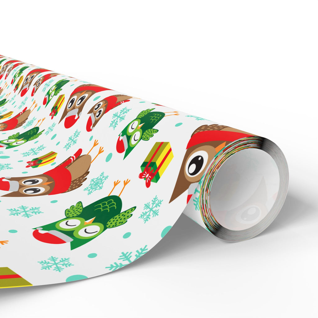 Christmas Holiday Hoot Wrapping Paper | Holiday Gift Wrapping Paper Roll