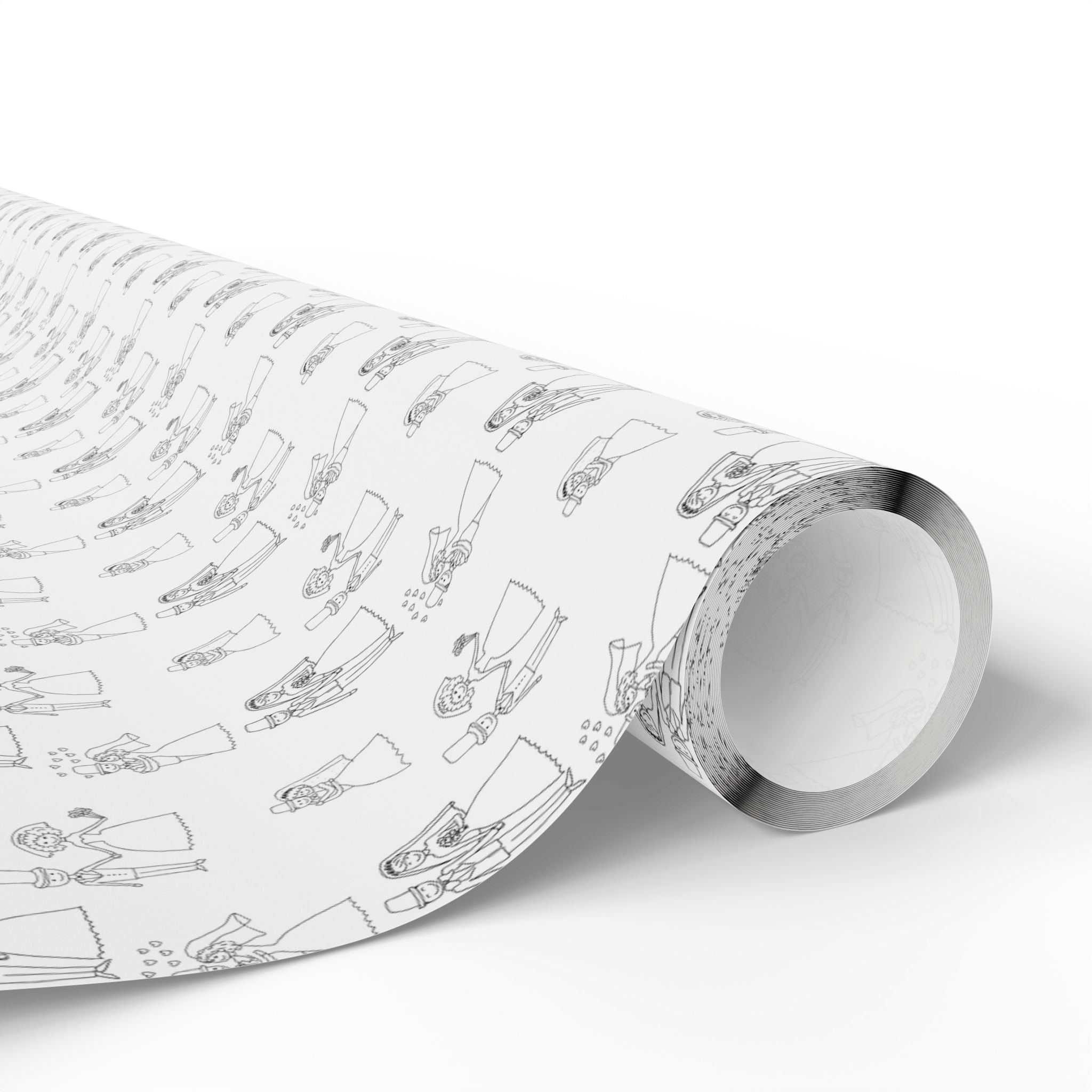 Black & White I Do's Wedding Wrapping Paper Design - Holiday Gift Wrapping Paper Roll