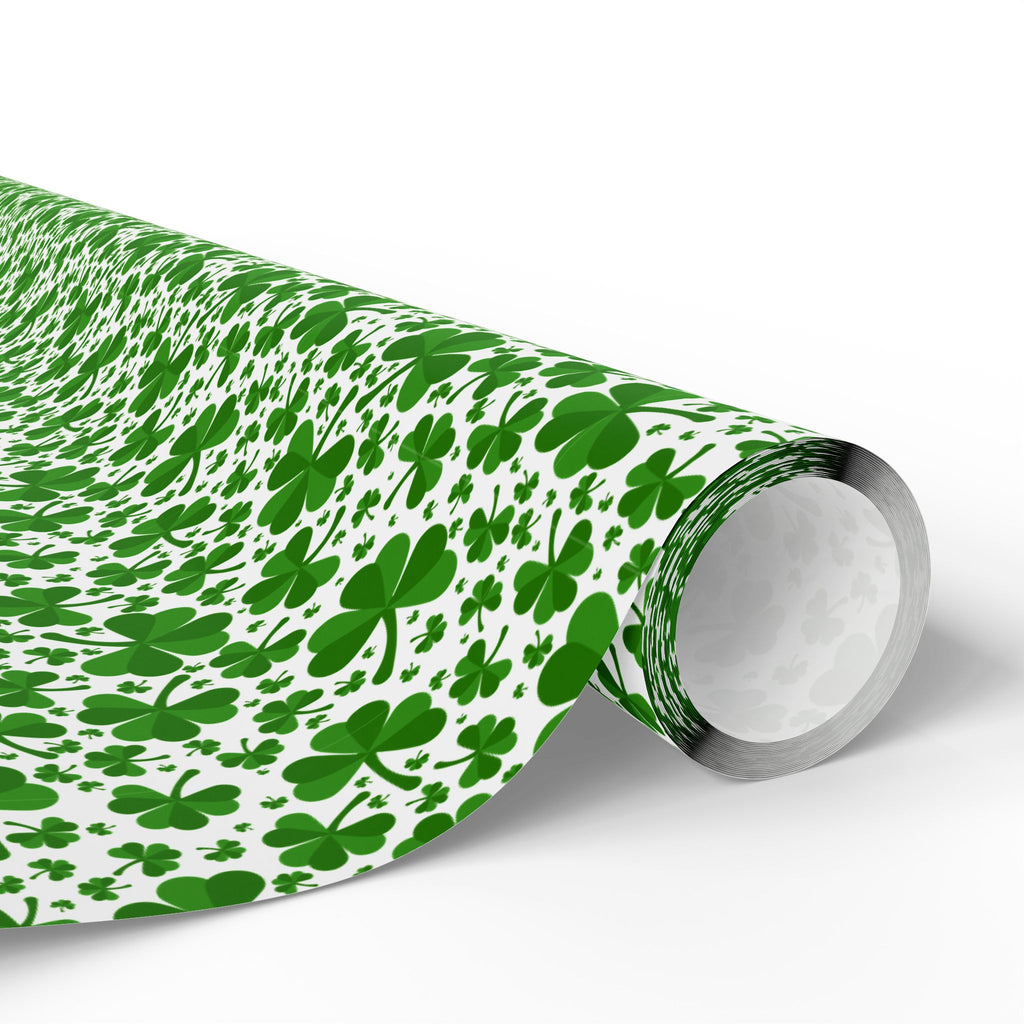 St Patrick's Day Assorted Clover Wrapping Paper | Holiday Gift Wrapping Paper Roll